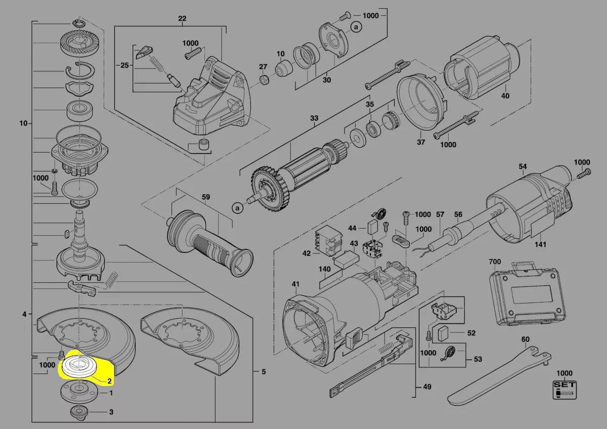 Flasque serrage disque réf. 4931428705 AEG